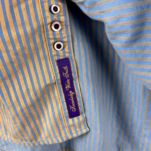 Robert Graham Shirt Mens XL Flip Cuff Striped Button Up Long Sleeve Career - Picture 8 of 14